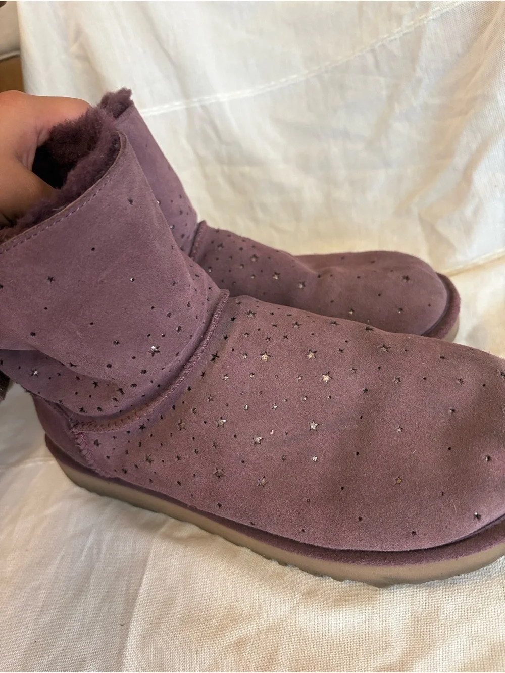 UGG Stargirl Bow Mini boots in a purple 